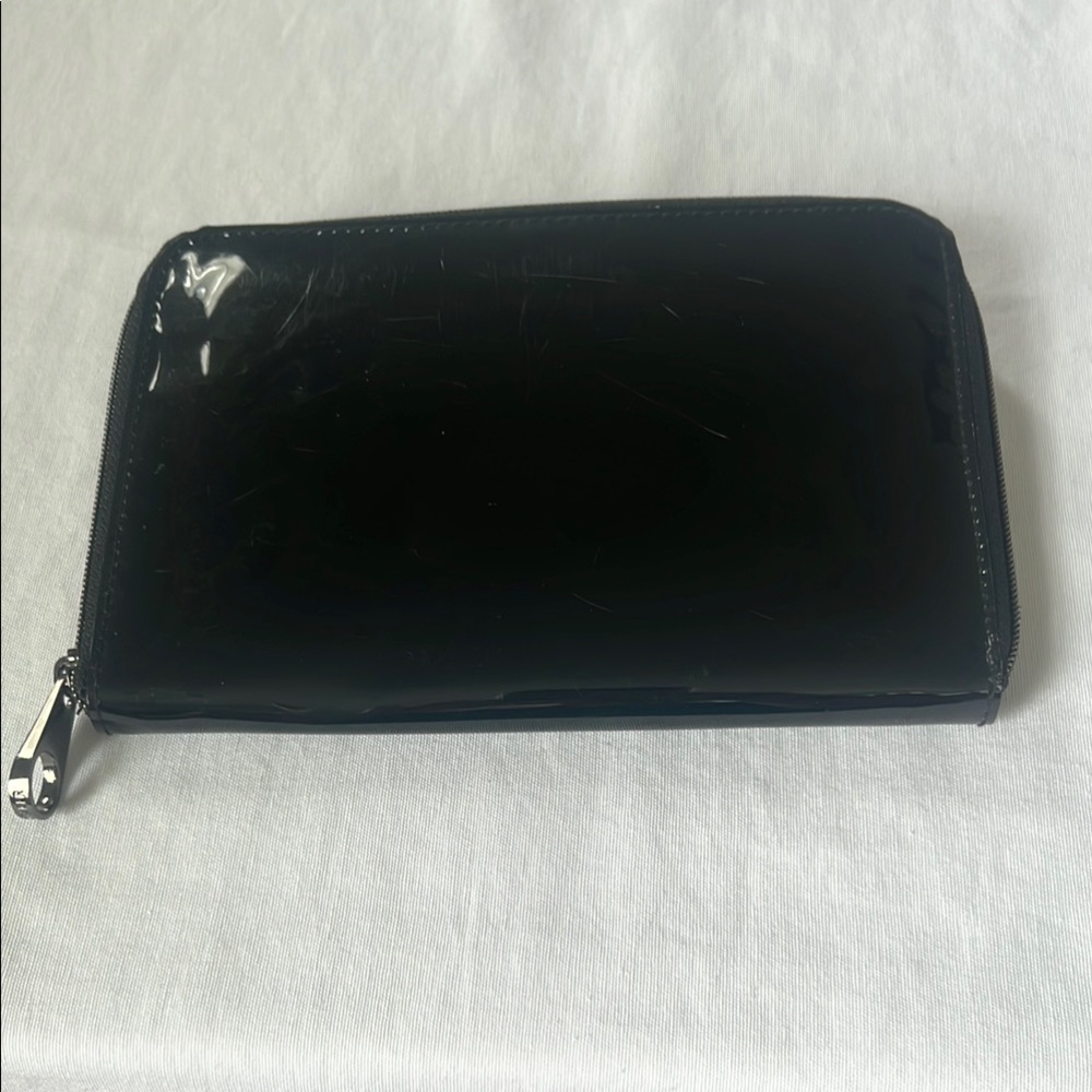 Ted Baker Black Patent I-Pad Mini Wallet with Pink Bow - Picture 5 of 6